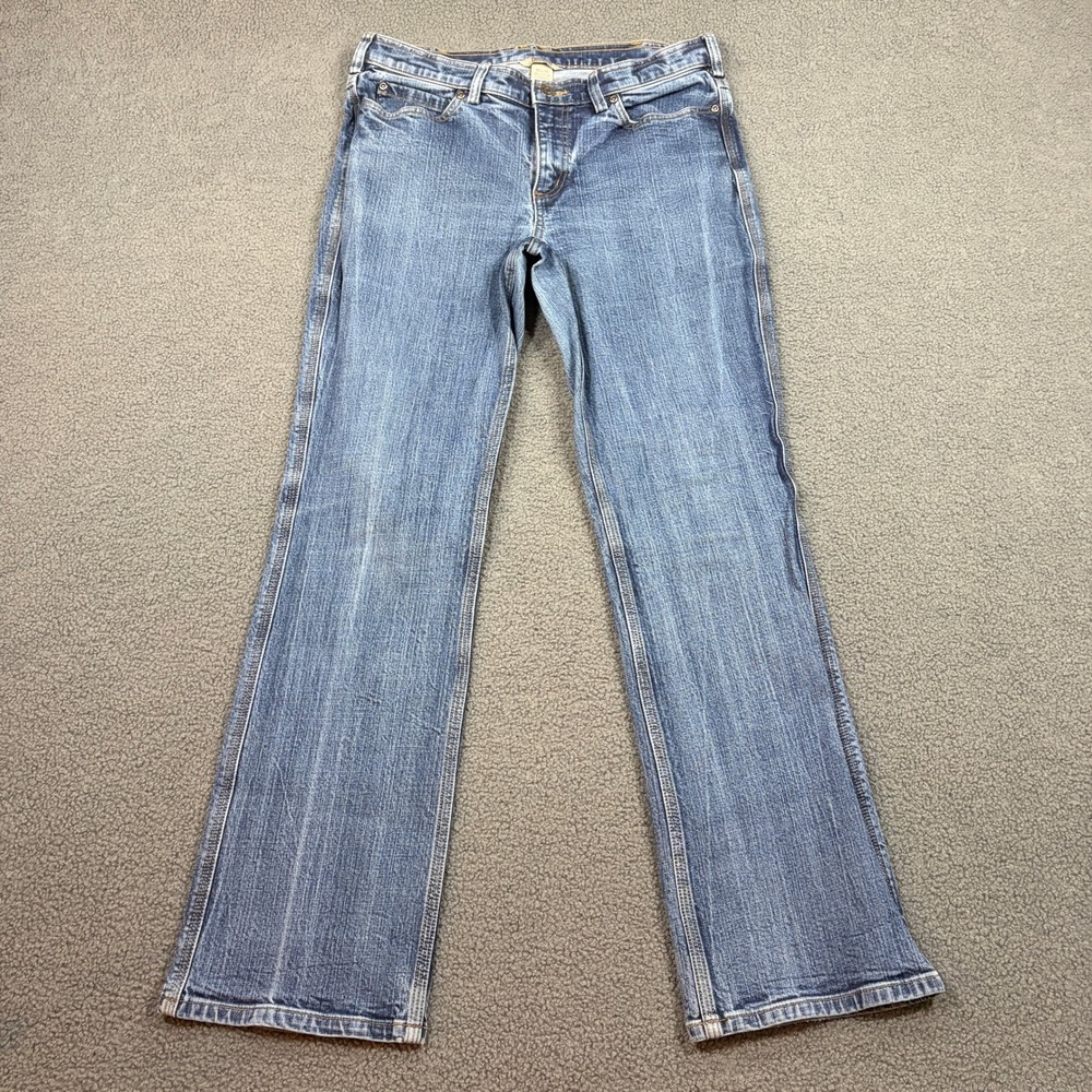 Duluth Trading Co Jeans Womens 12x31 Blue Daily Bootcut Stretch Denim 40705